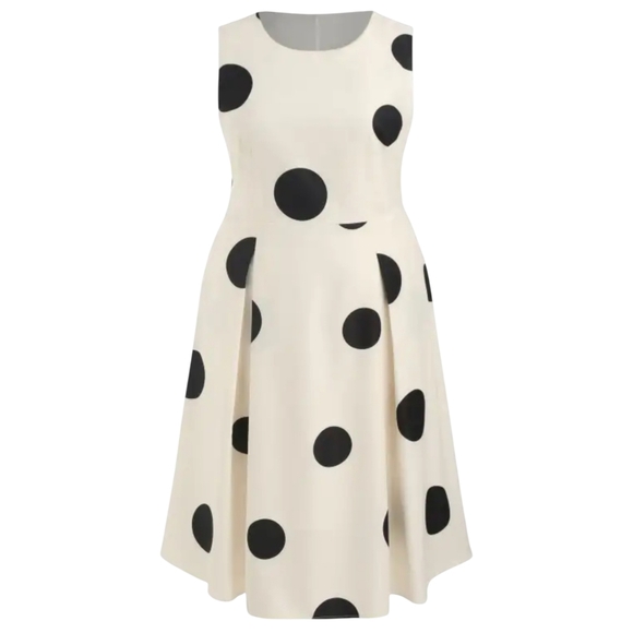 Cider Dresses & Skirts - NWT‎ Cider Ivory Polka Dot Sleeveless Dress Size XL